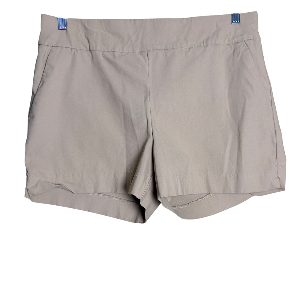 New York & Company Shorts Women XL Khaki Pull On Stretch Resort Travel Preppy